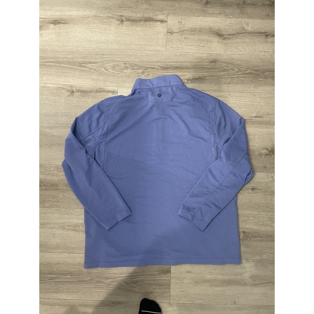 Graham Luxe Porter 1/4 Zip Pullover Men's 2XL Light Blue Performance Rayon Golf - Picture 8 of 10